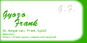 gyozo frank business card