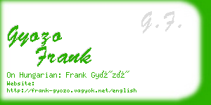 gyozo frank business card